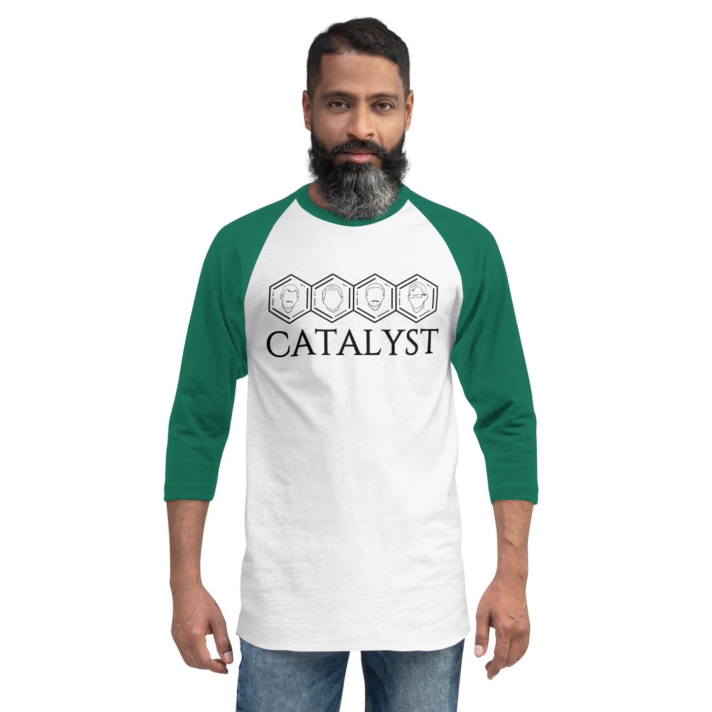 Catalyst - Printed 3/4 sleeve raglan shirt