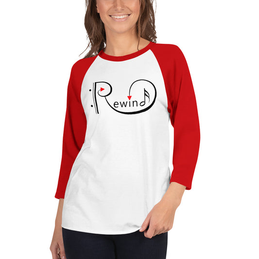 Rewind - Printed 3/4 sleeve raglan shirt