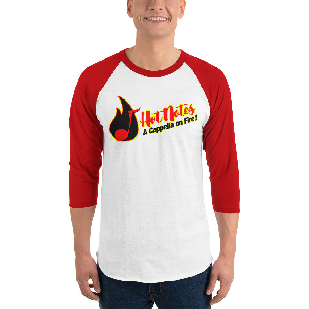 Hot Notes - Printed 3/4 sleeve raglan shirt