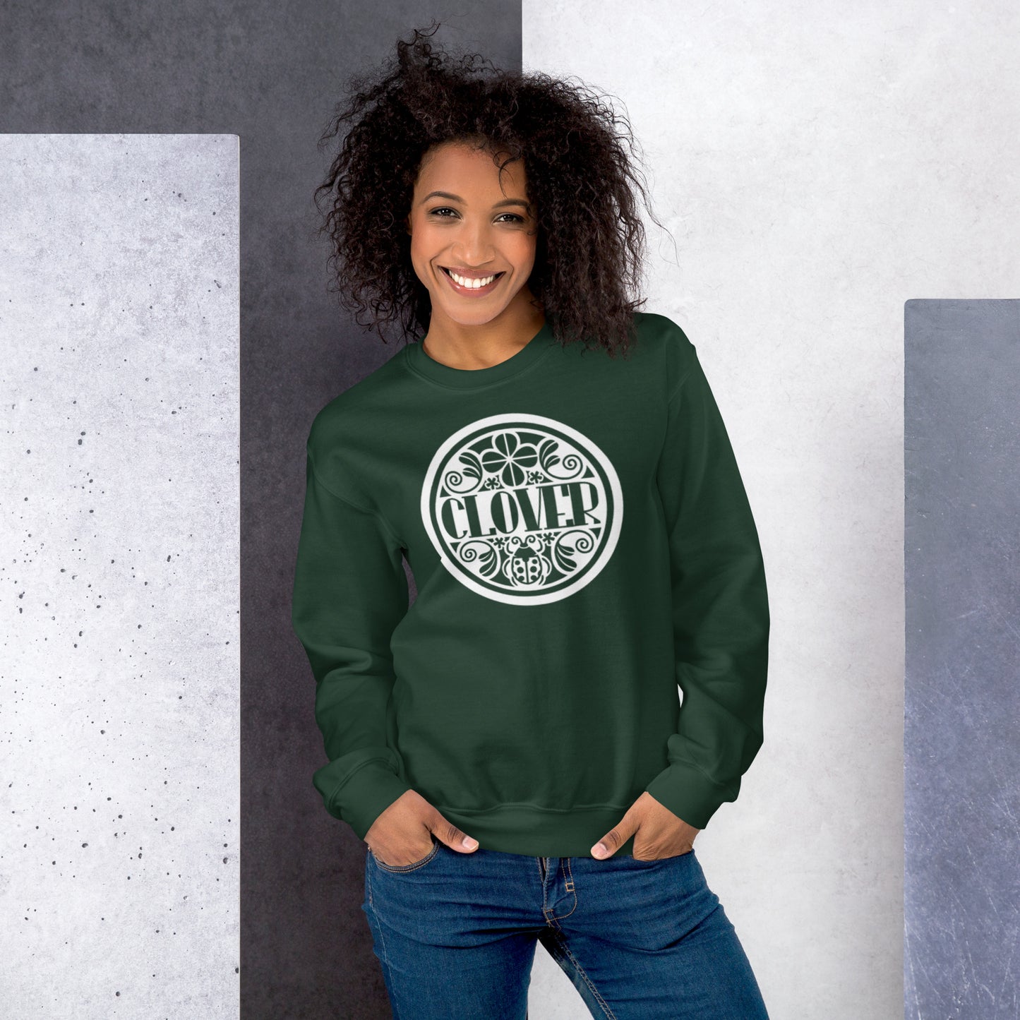 Clover - Printed Gildan Unisex Sweatshirt