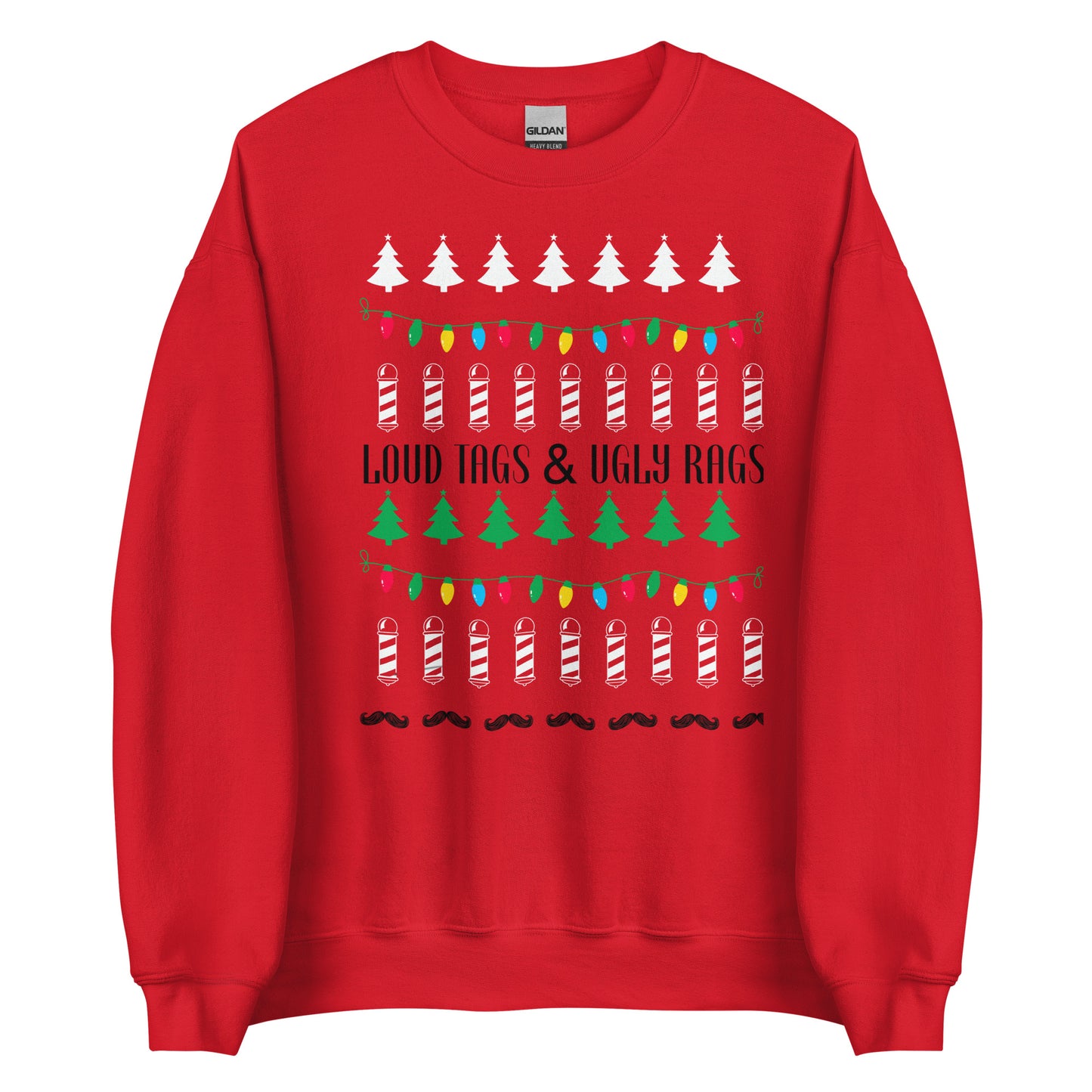 Barbershop Ugly Christmas Sweatshirt - regular fit