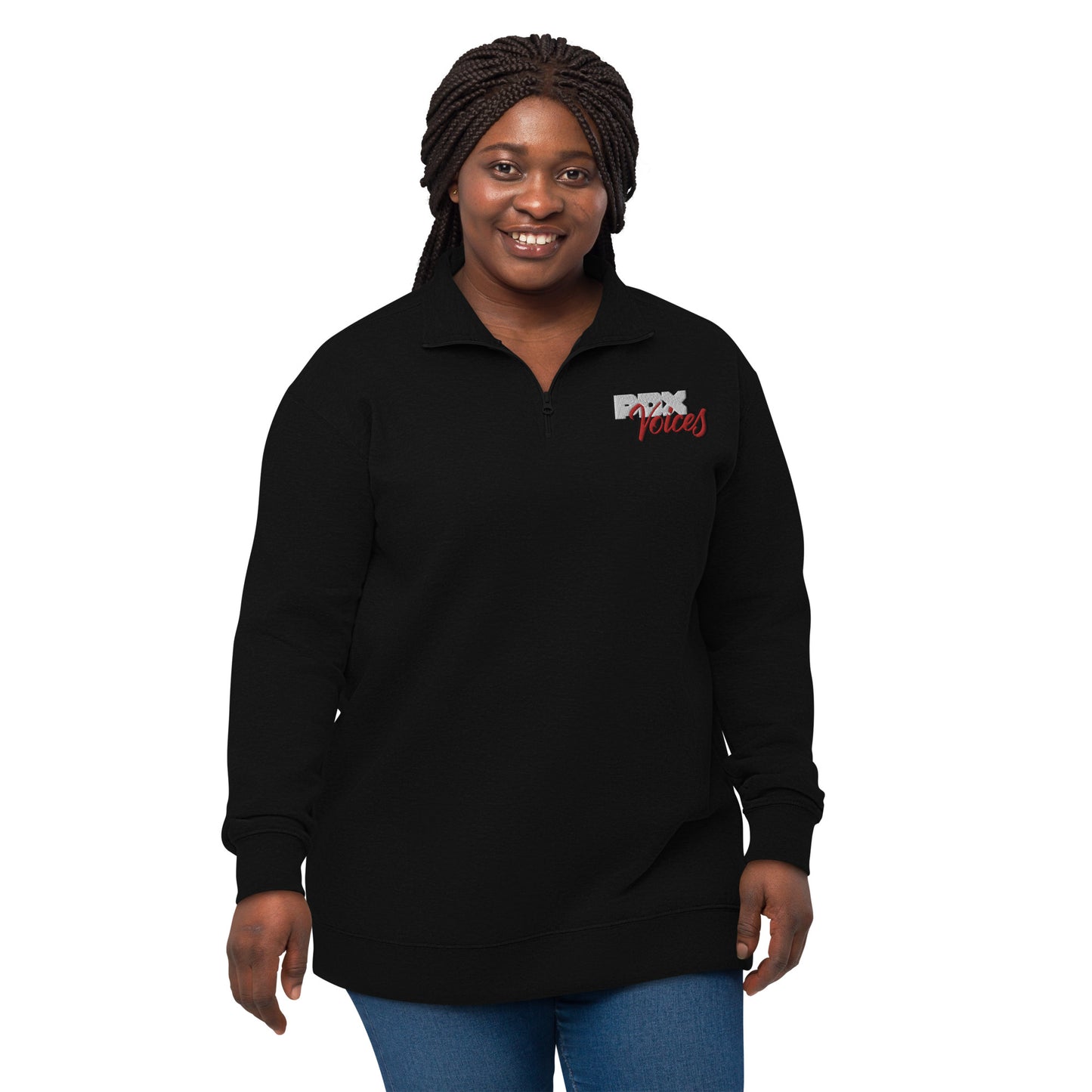 PDX Voices - Embroidered Unisex fleece pullover