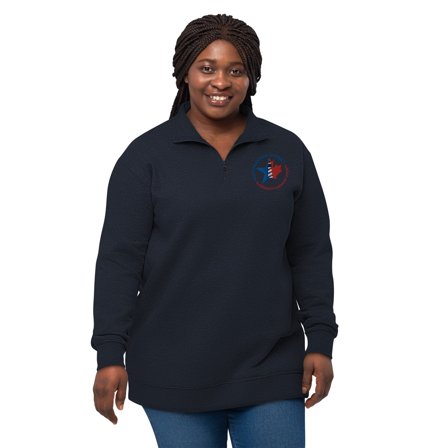 NED - Embroidered Regular Relaxed fit fleece pullover