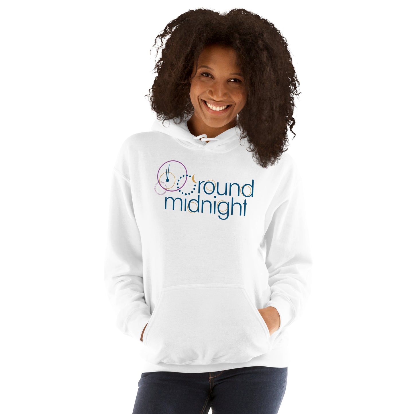 Round Midnight - Printed Gildan Unisex Hoodie