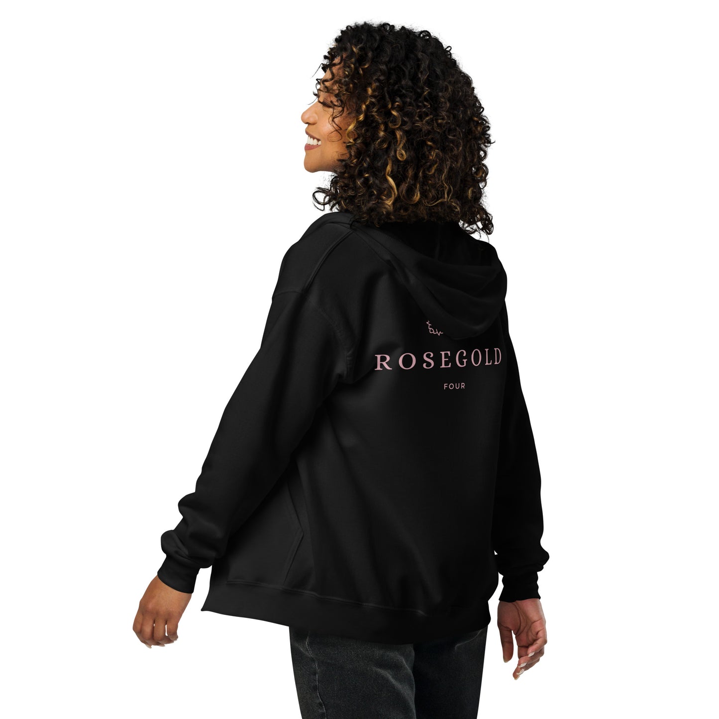 Rosegold Four - Printed Unisex heavy blend zip hoodie