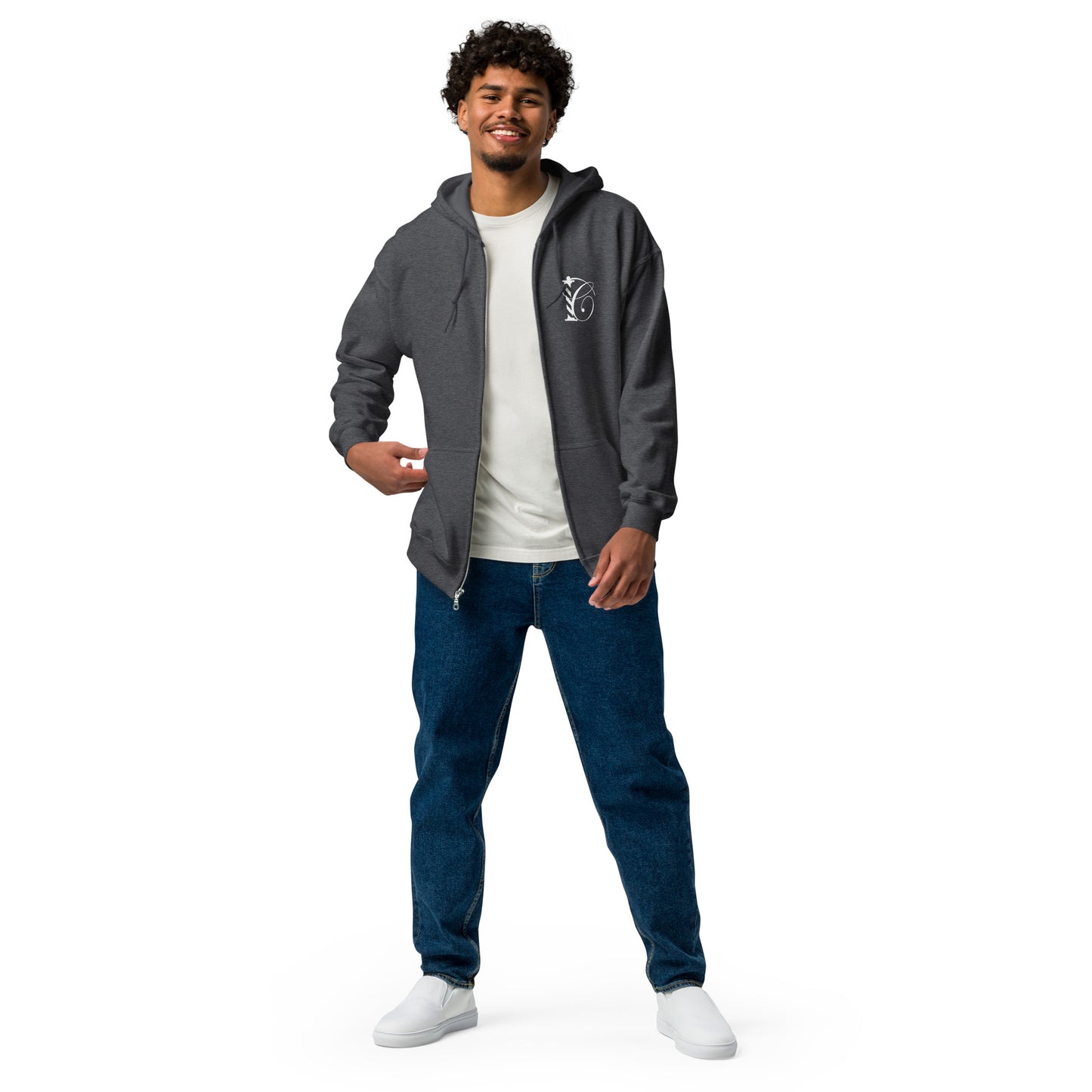 Instant Classic - Embroidered Unisex heavy blend zip hoodie