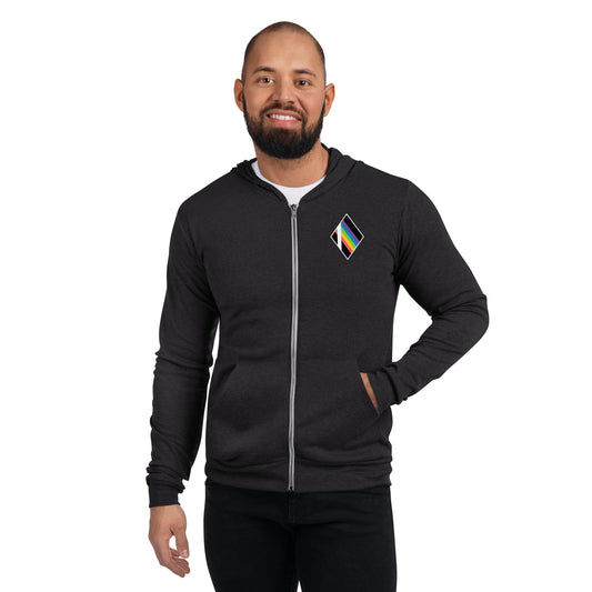 Prism - Printed Lightweight Bella + Canvas Unisex zip hoodie