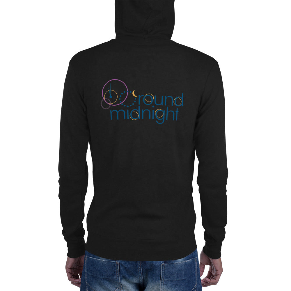 Round Midnight - Printed Unisex zip hoodie