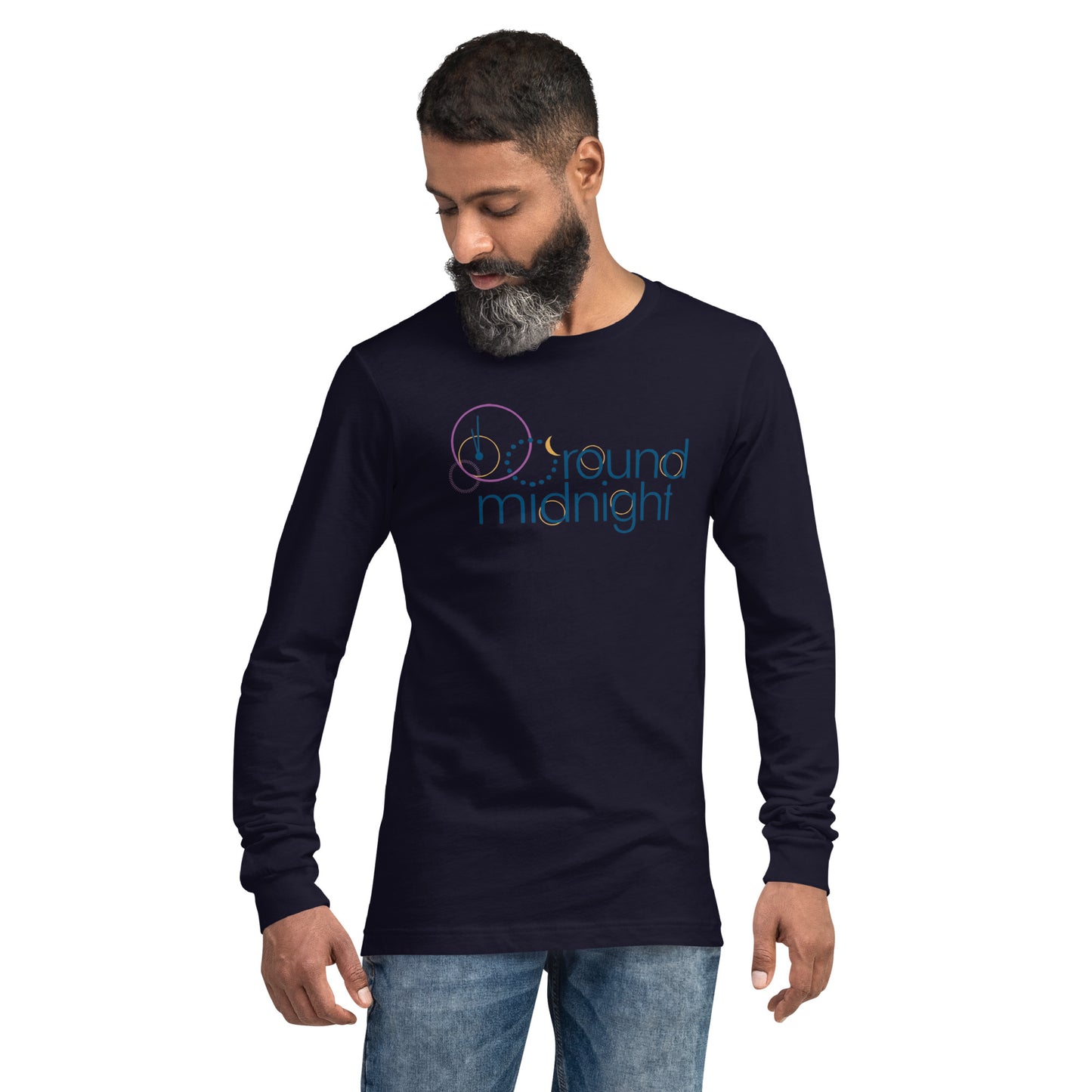 Round Midnight - Printed Unisex Long Sleeve Tee