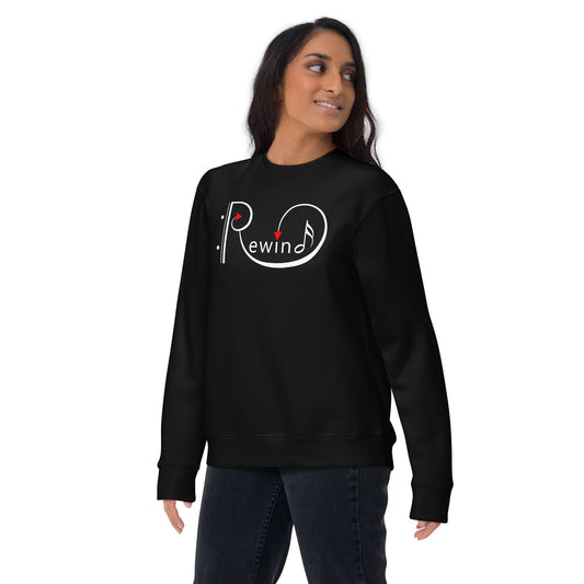 Rewind printed premium Unisex Premium Sweatshirt