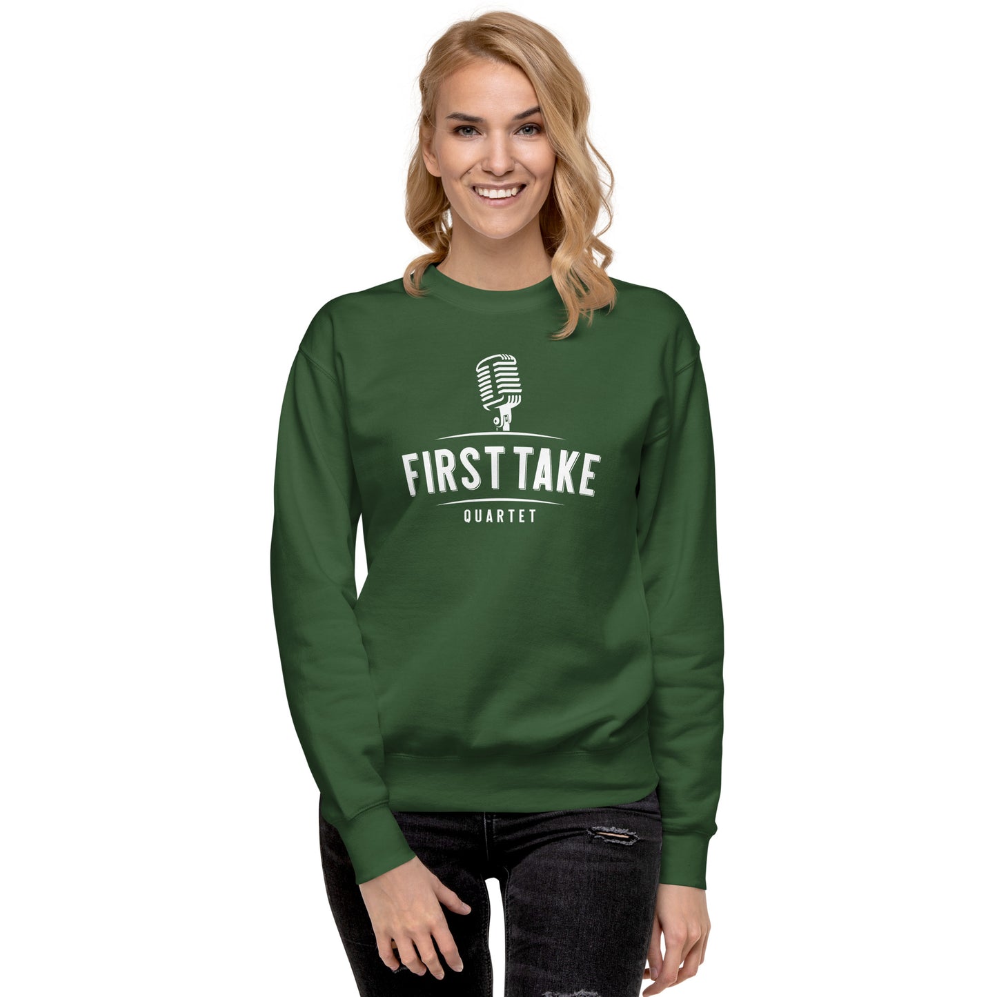 First Take - Printed Unisex Premium Sweatshirt