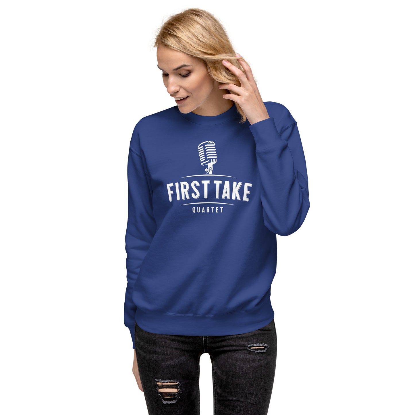 First Take - Printed Unisex Premium Sweatshirt