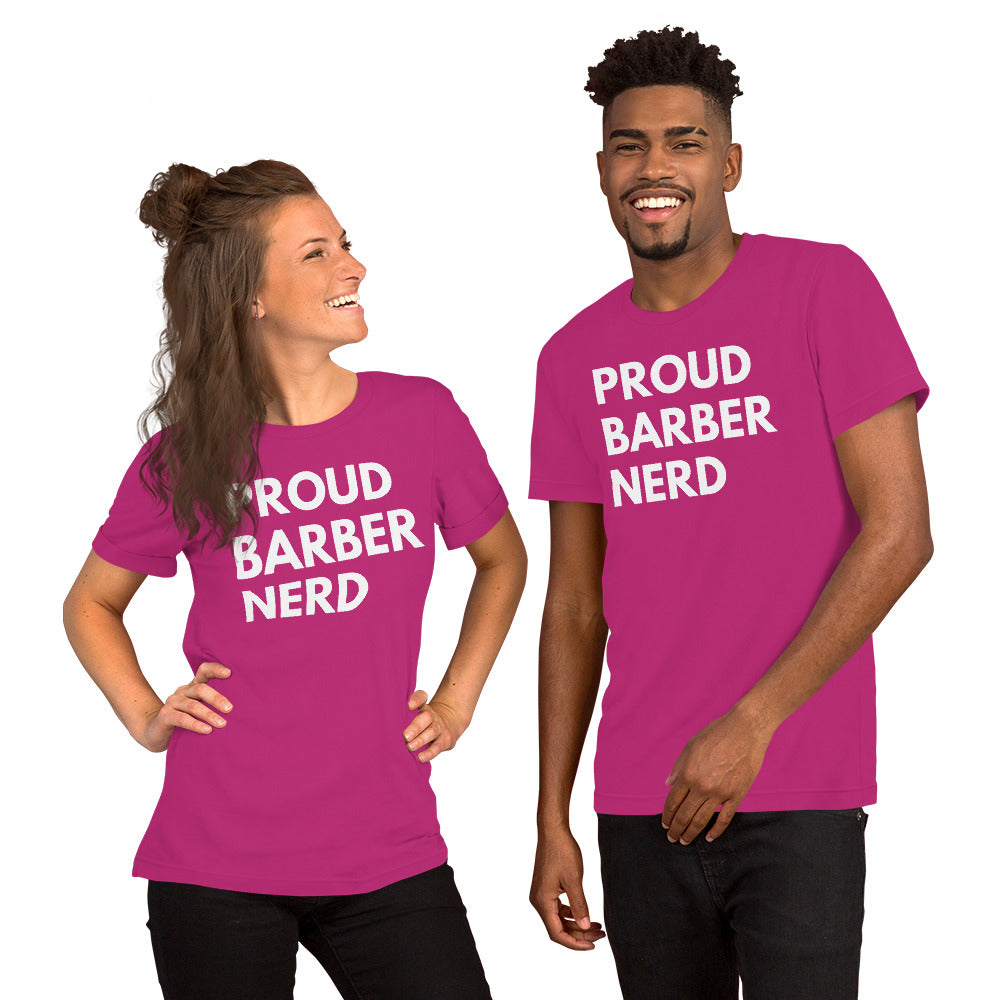 Proud barber nerd - printed Unisex t-shirt