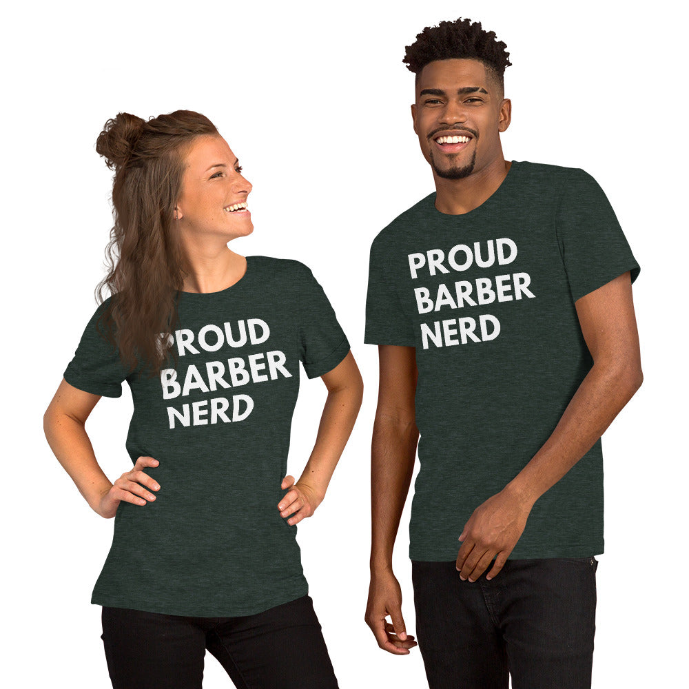 Proud barber nerd - printed Unisex t-shirt