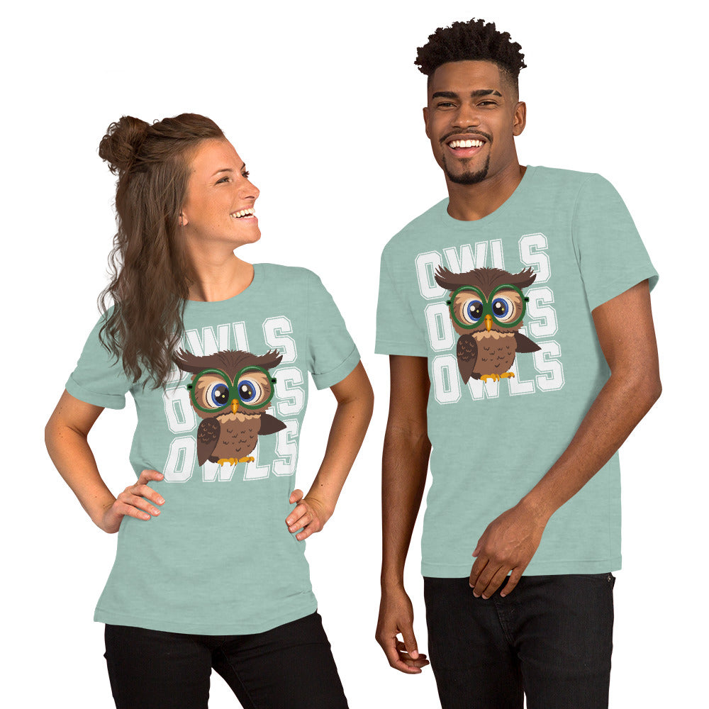 Audubon Owls - Adult Unisex Bella _ Canvas t-shirt