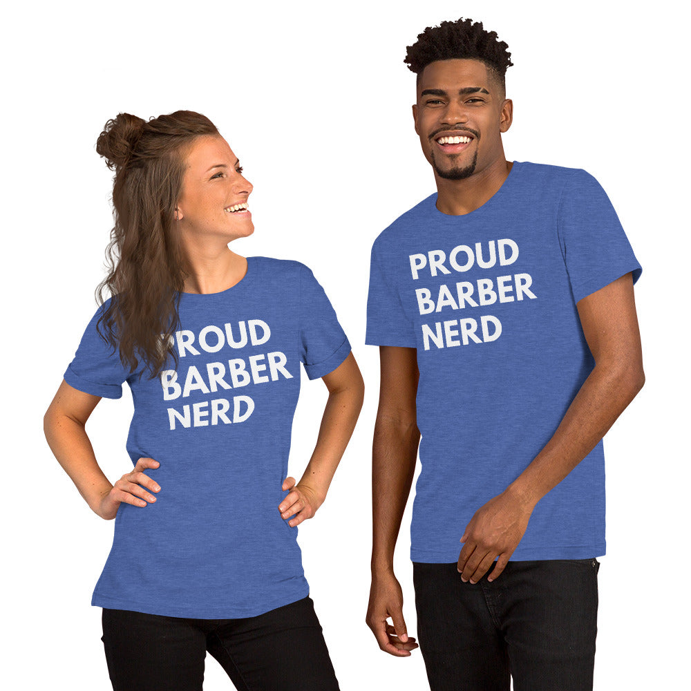 Proud barber nerd - printed Unisex t-shirt