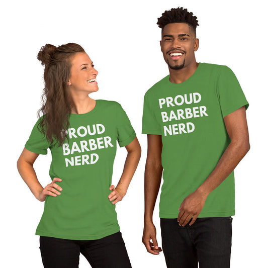 Proud barber nerd - printed Unisex t-shirt