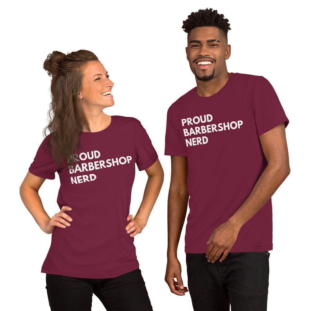 Proud Barbershop Nerd - Printed Unisex t-shirt