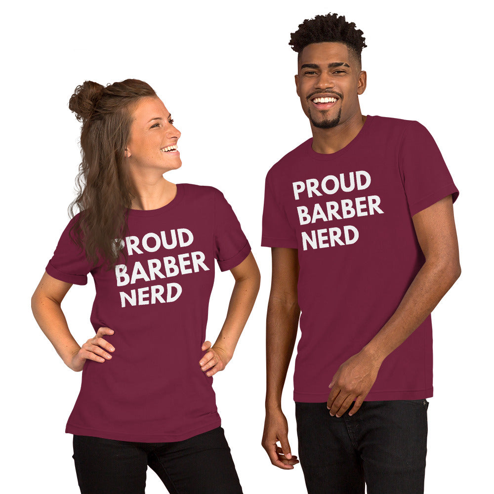 Proud barber nerd - printed Unisex t-shirt