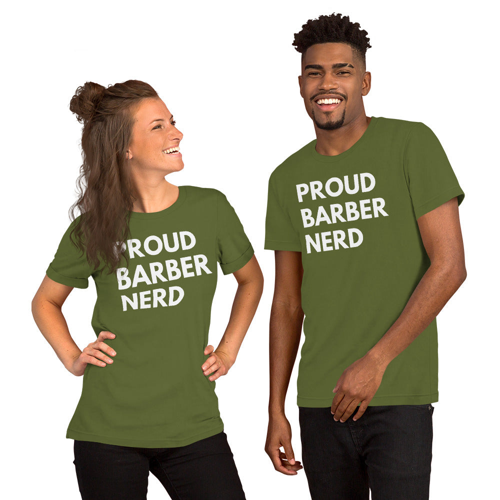 Proud barber nerd - printed Unisex t-shirt