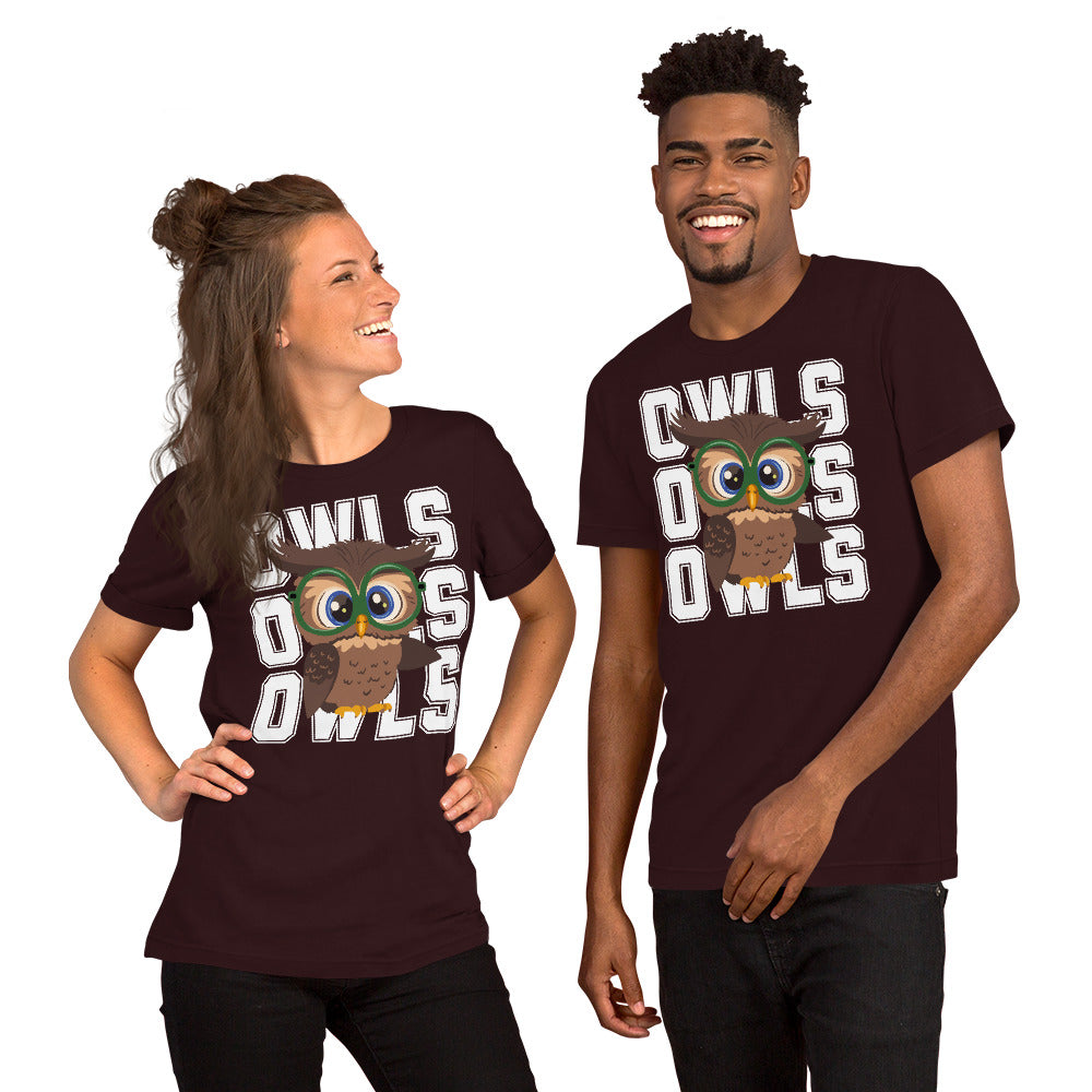 Audubon Owls - Adult Unisex Bella _ Canvas t-shirt