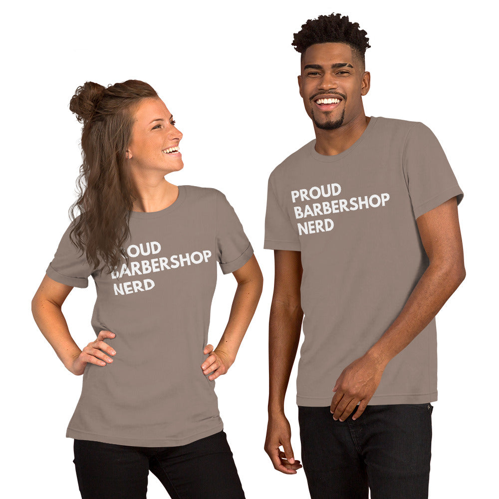 Proud Barbershop Nerd - Printed Unisex t-shirt