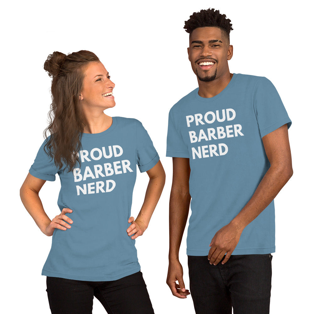 Proud barber nerd - printed Unisex t-shirt