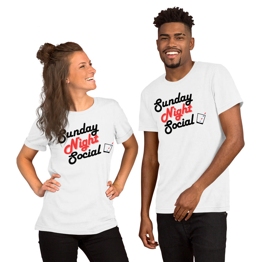 Sunday Night Social - Printed Unisex t-shirt