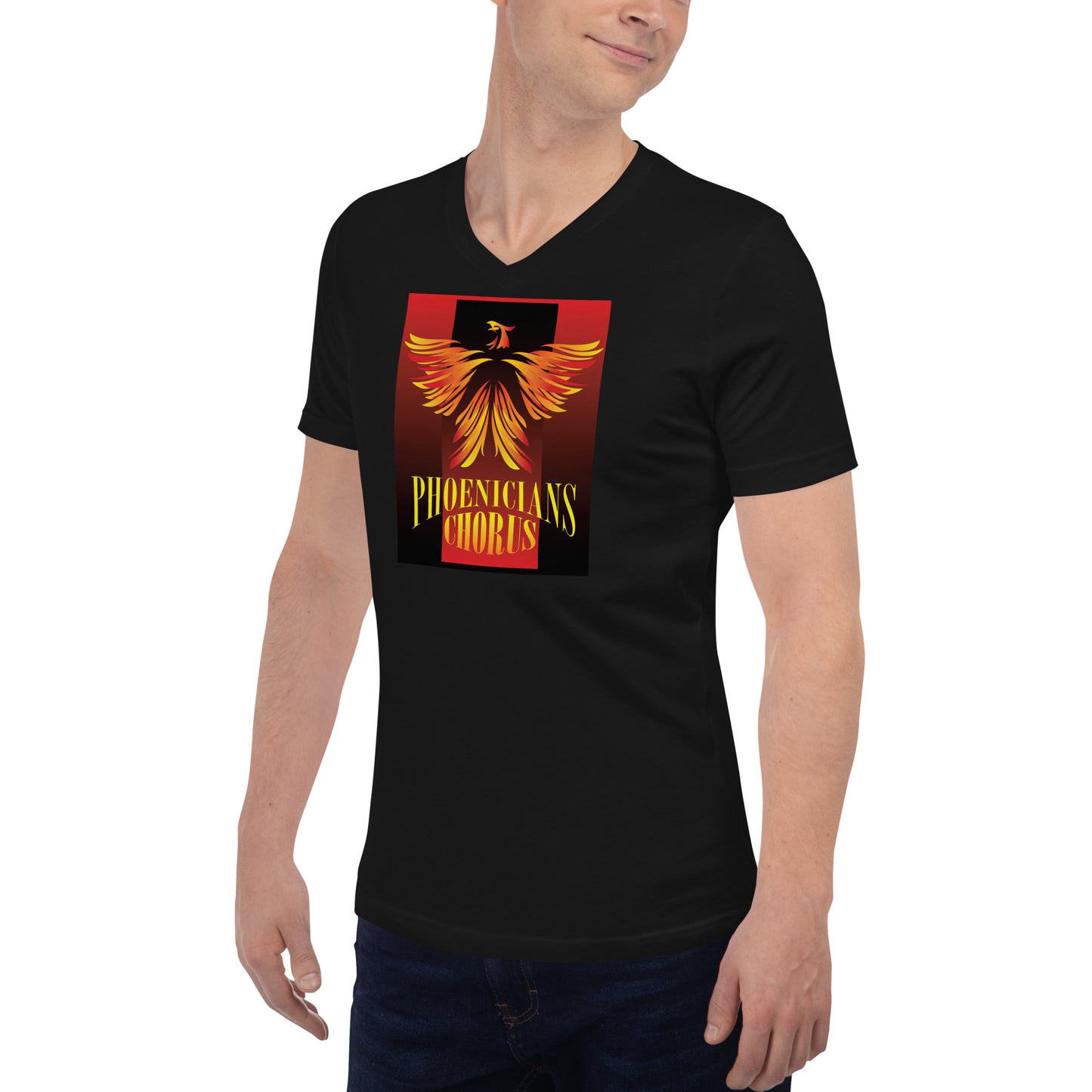 Phoenicians Printed Unisex Short Sleeve V-Neck T-Shirt