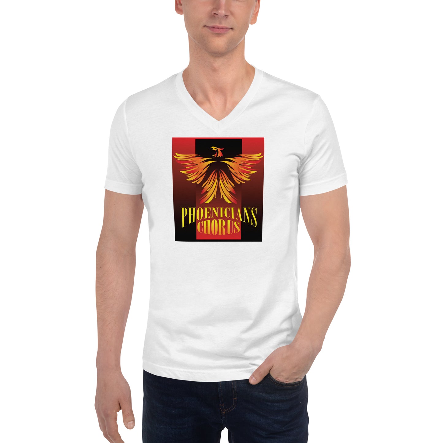 Phoenicians Printed Unisex Short Sleeve V-Neck T-Shirt