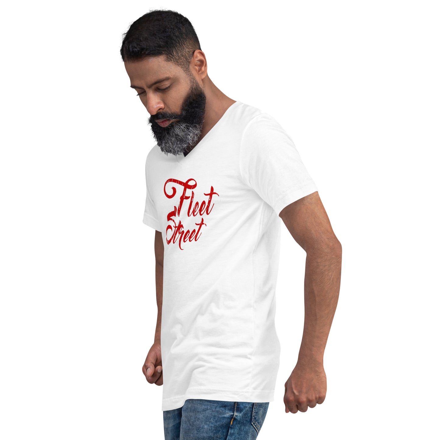 Fleet Street - Printed Unisex Short Sleeve V-Neck T-Shirt