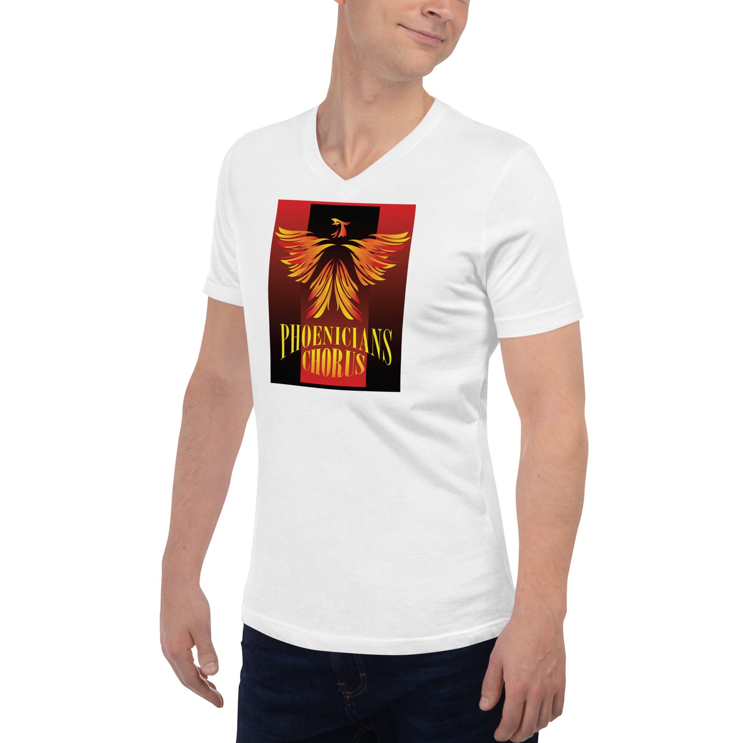 Phoenicians Printed Unisex Short Sleeve V-Neck T-Shirt