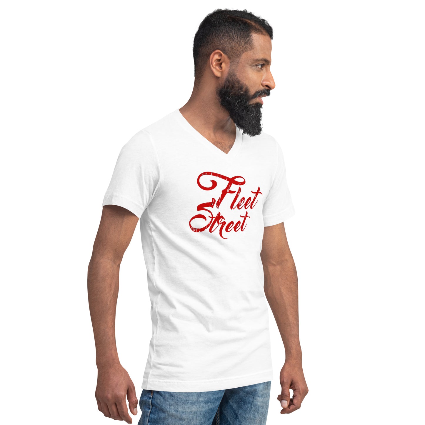 Fleet Street - Printed Unisex Short Sleeve V-Neck T-Shirt