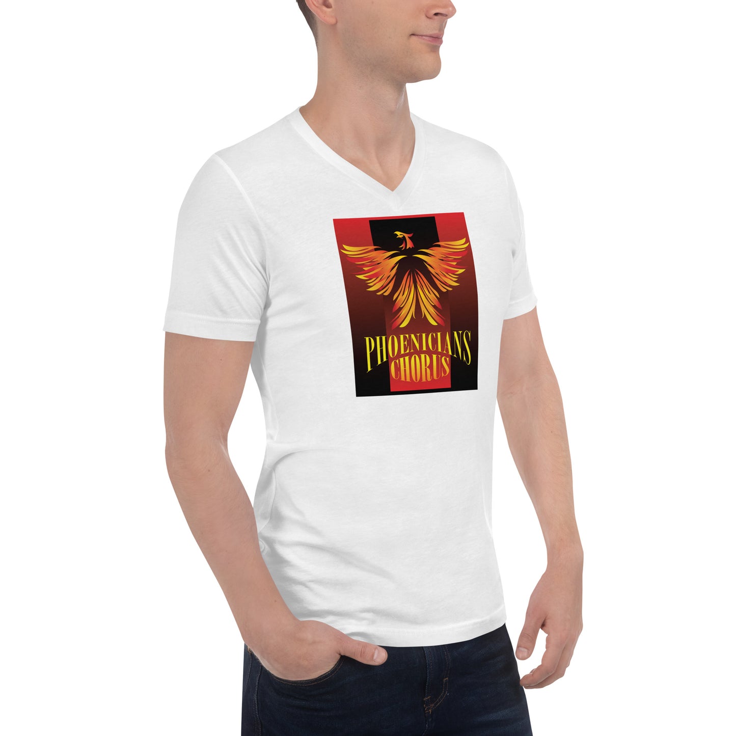 Phoenicians Printed Unisex Short Sleeve V-Neck T-Shirt