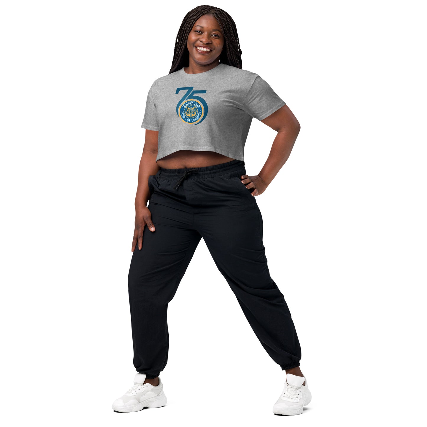 SWD - 75th Anniversary Printed Women’s crop top