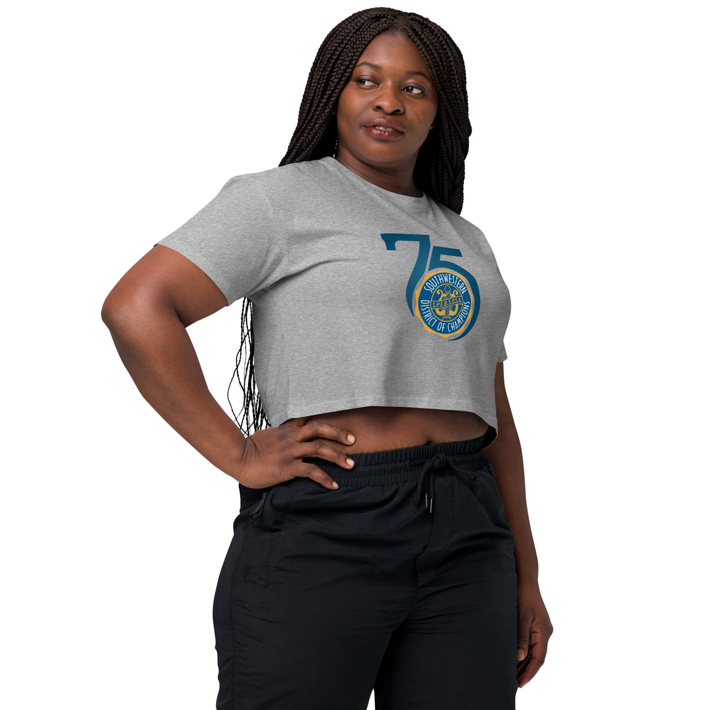 SWD - 75th Anniversary Printed Women’s crop top