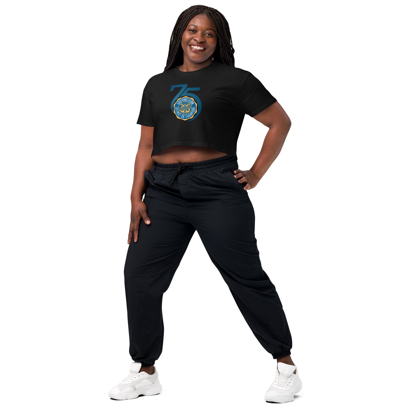 SWD - 75th Anniversary Printed Women’s crop top