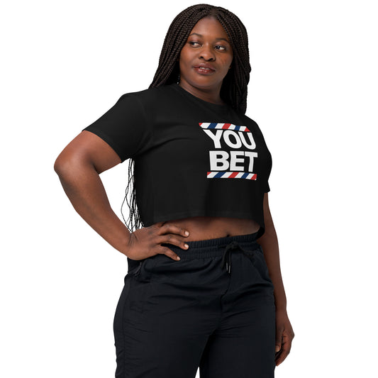 YOU BET - BARBER POLE -  Printed Women’s crop top