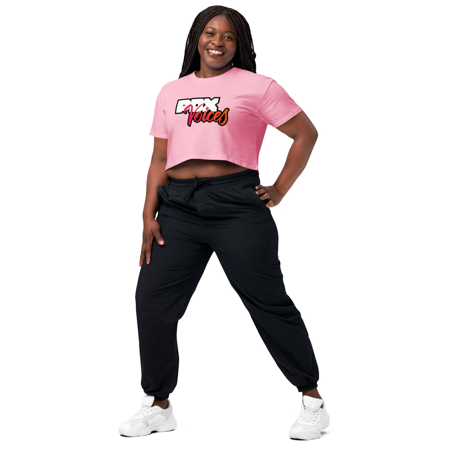 PDX Voices - Printed Women’s crop top