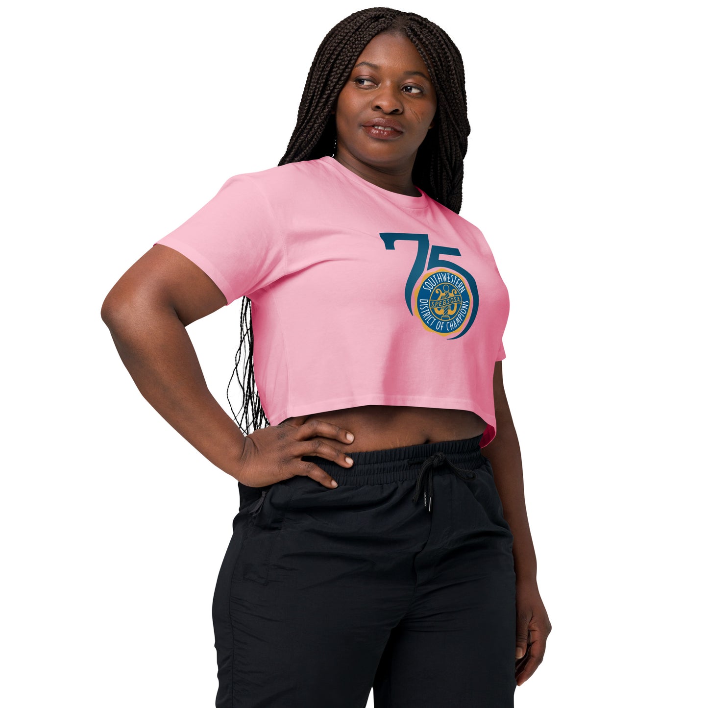 SWD - 75th Anniversary Printed Women’s crop top