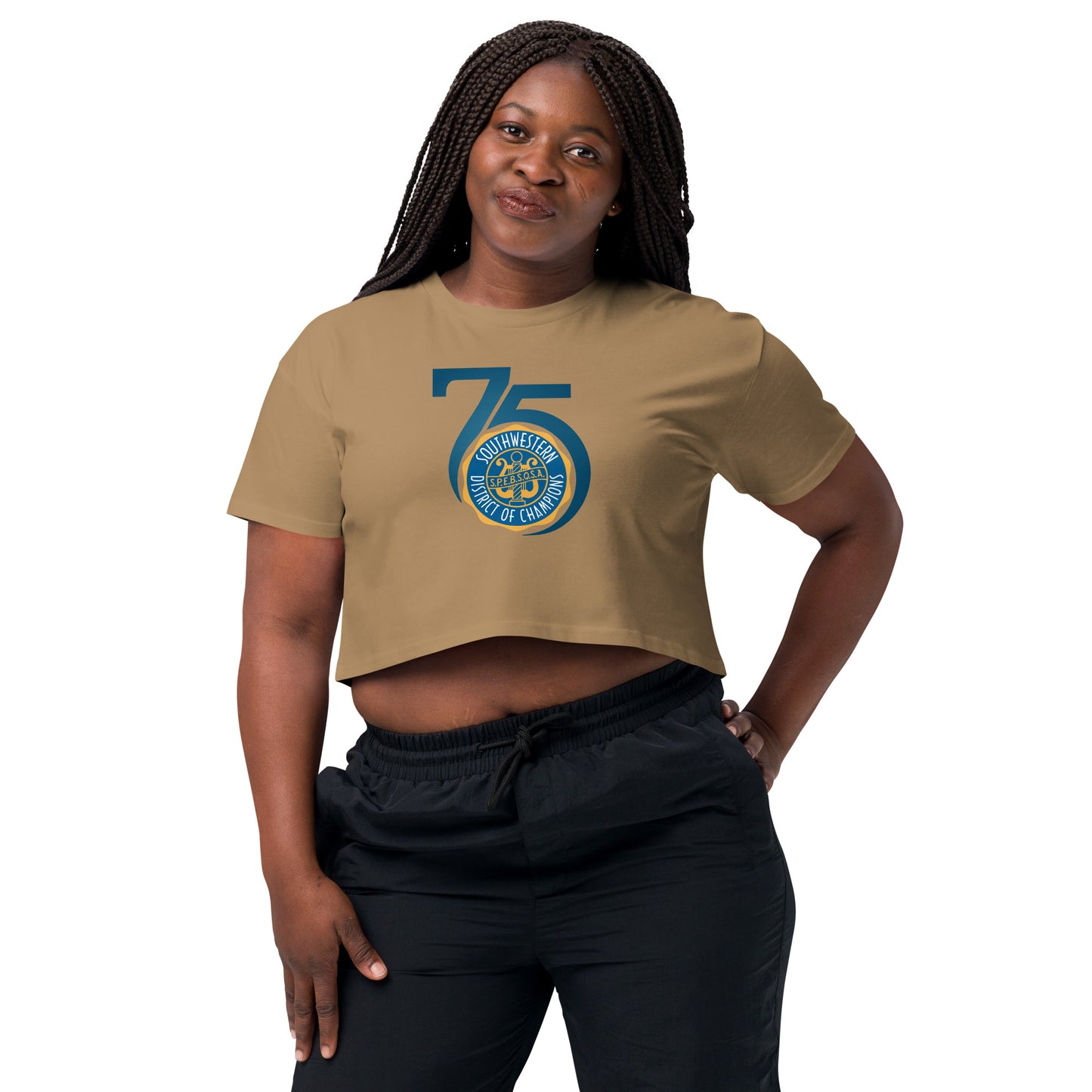 SWD - 75th Anniversary Printed Women’s crop top