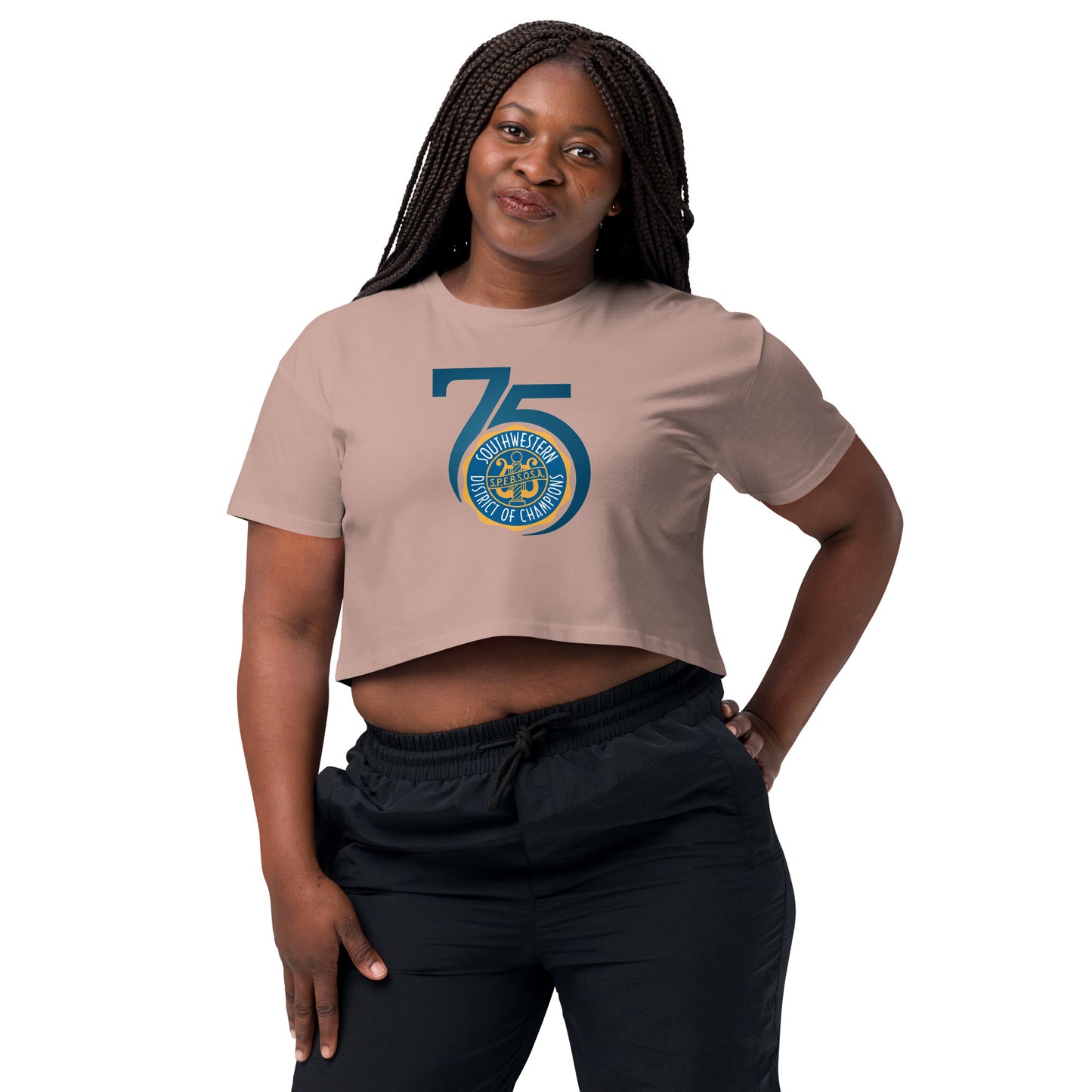 SWD - 75th Anniversary Printed Women’s crop top