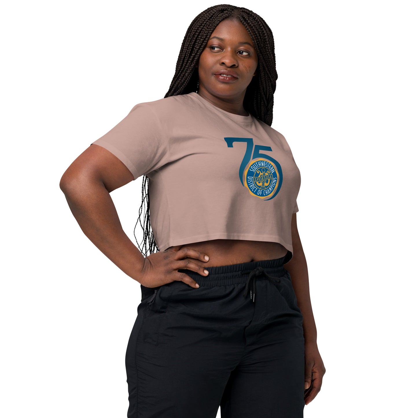 SWD - 75th Anniversary Printed Women’s crop top