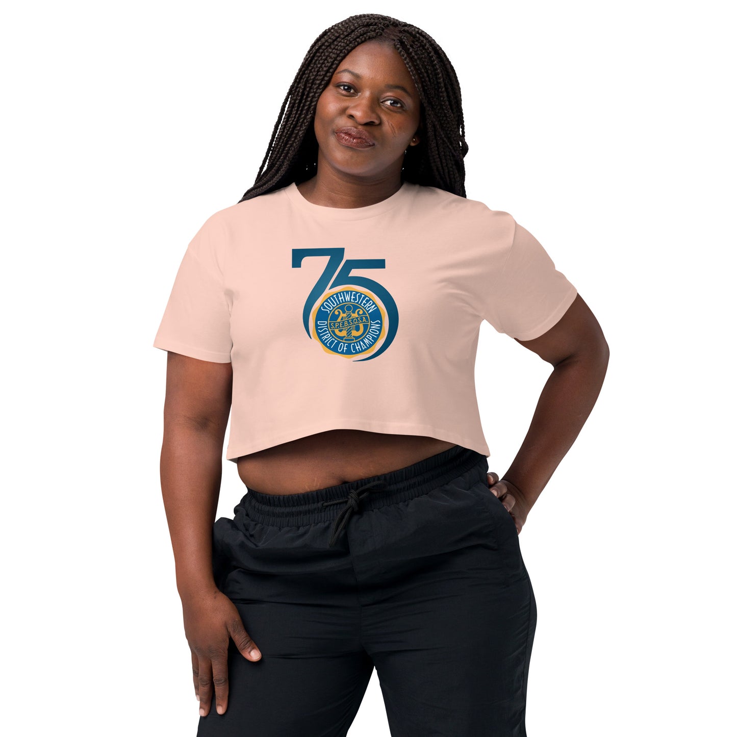 SWD - 75th Anniversary Printed Women’s crop top