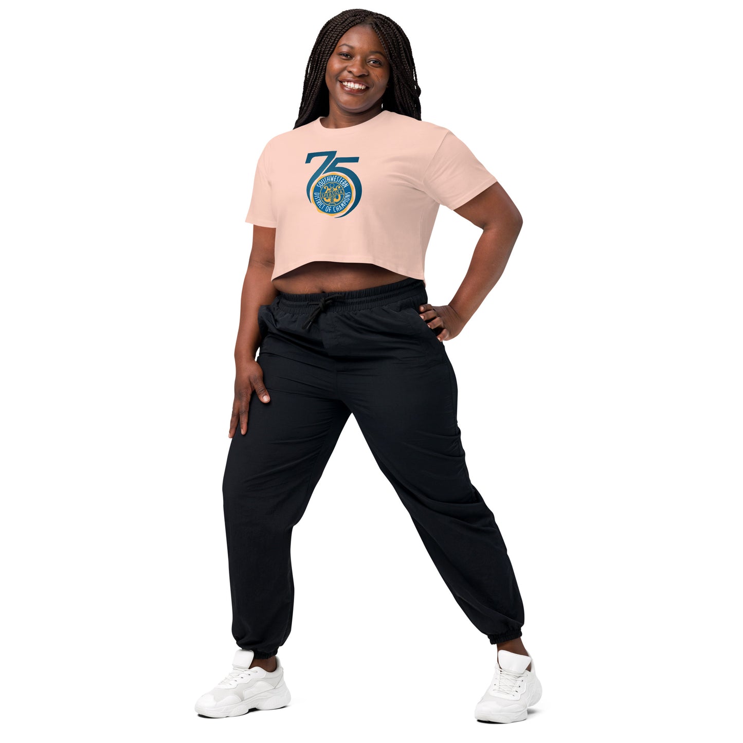 SWD - 75th Anniversary Printed Women’s crop top