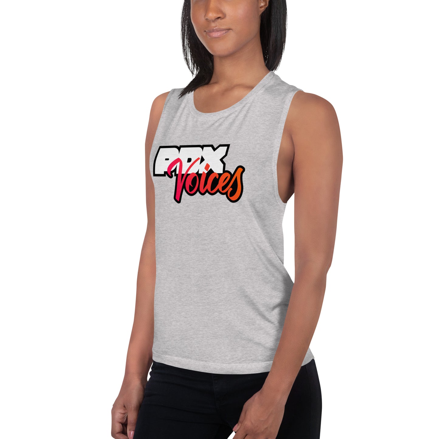 PDX Voices - Printed Ladies’ Muscle Tank