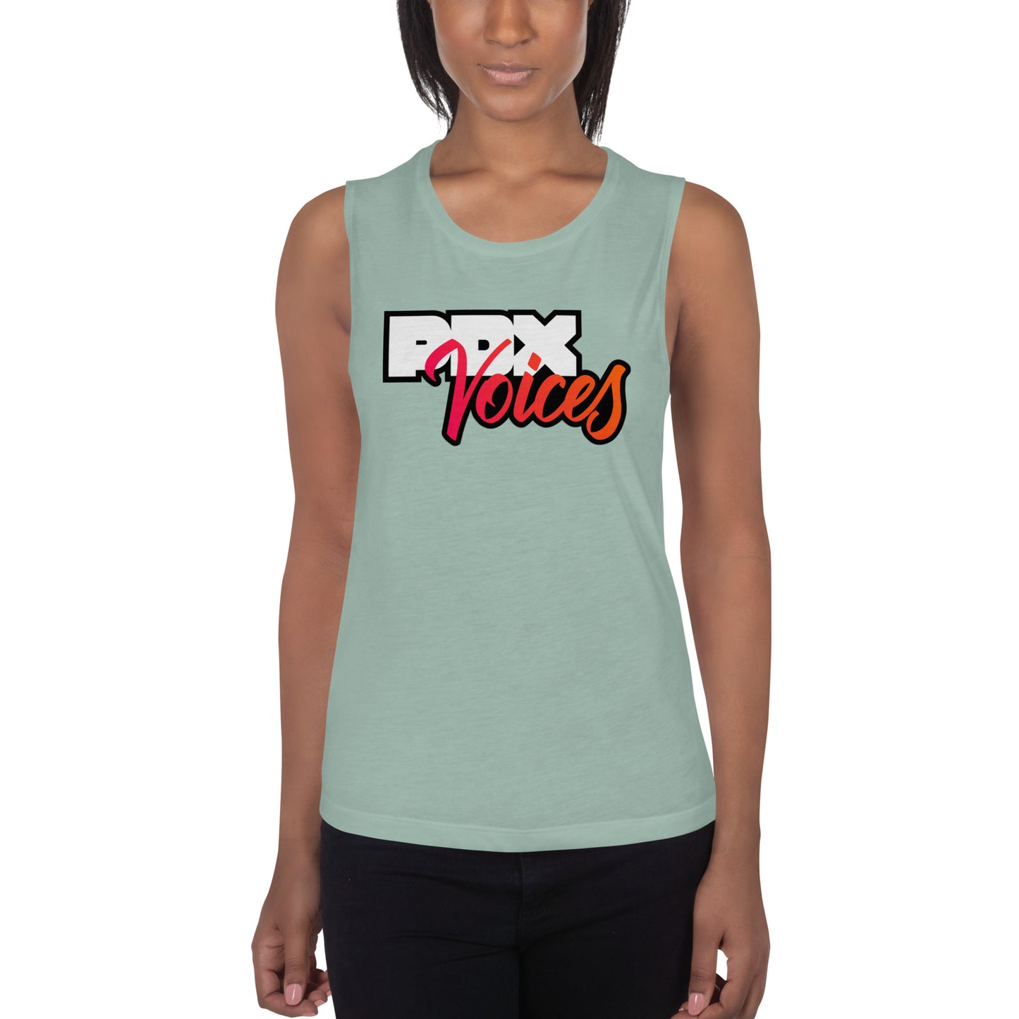 PDX Voices - Printed Ladies’ Muscle Tank