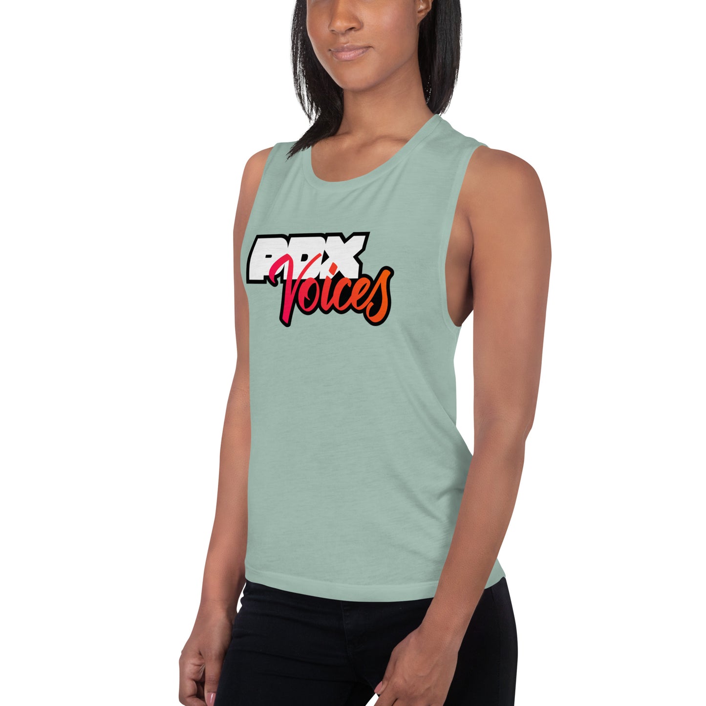 PDX Voices - Printed Ladies’ Muscle Tank