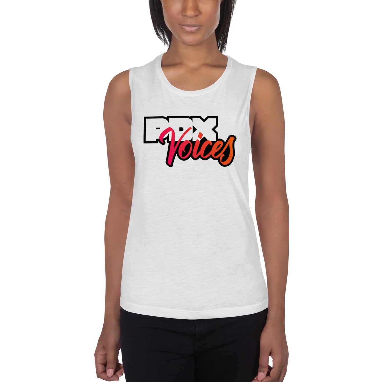 PDX Voices - Printed Ladies’ Muscle Tank