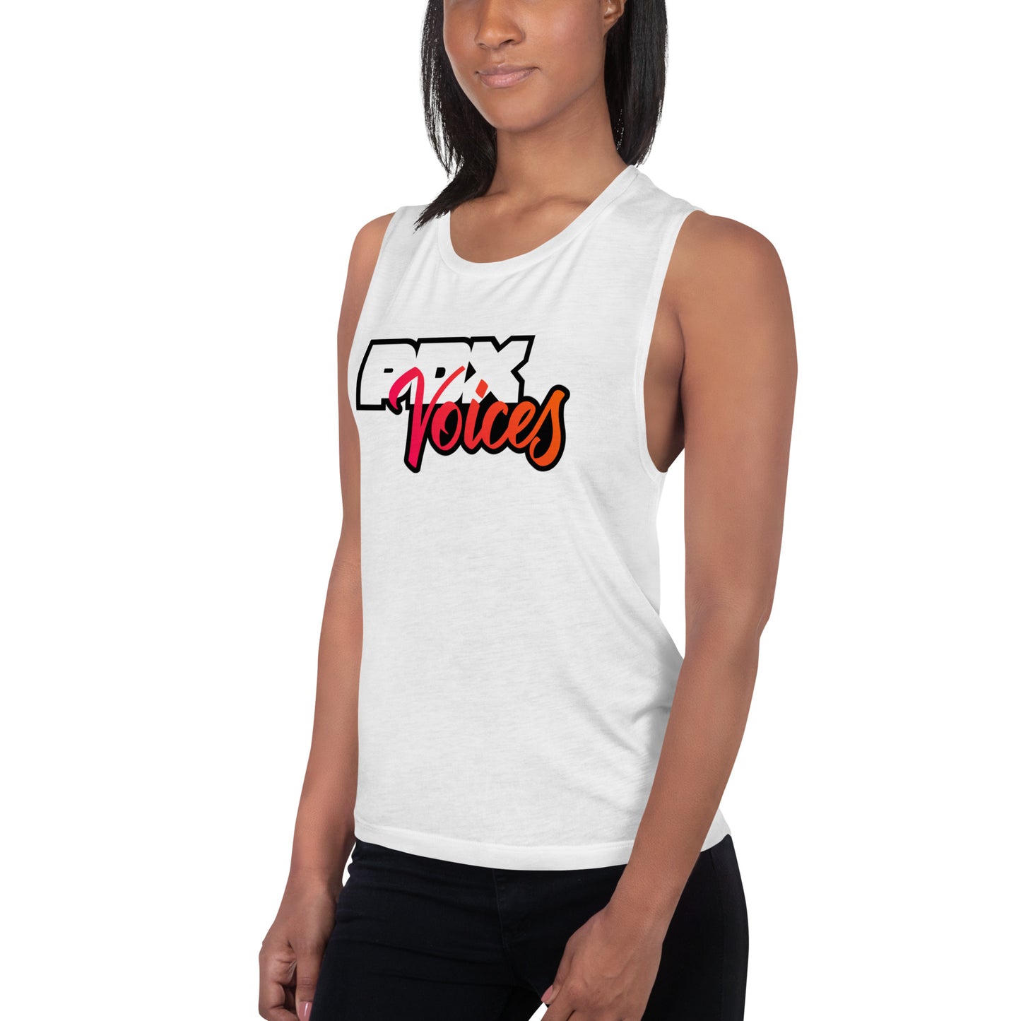 PDX Voices - Printed Ladies’ Muscle Tank